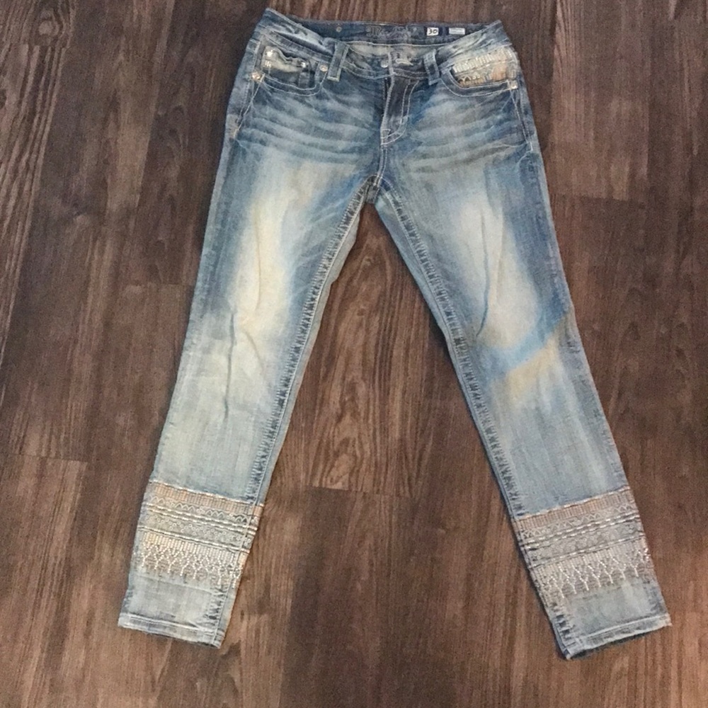 Miss Me light wash Aztec jeans